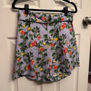 NWT Emily Lovelock Floral Print Shorts
